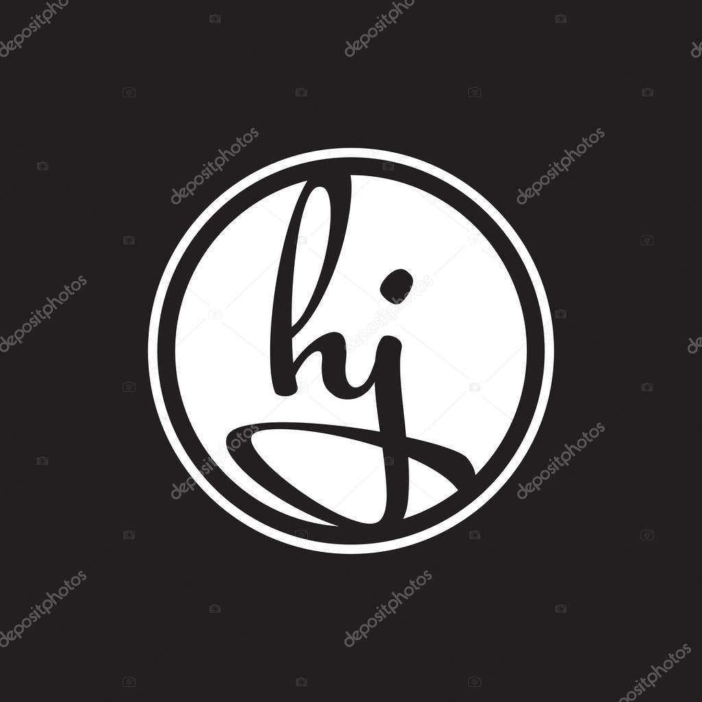 Initial letter logo circle with ring