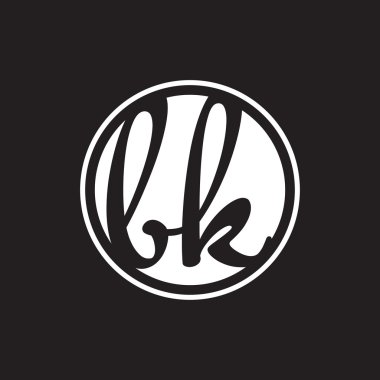 İlk harf logo daire halkası ile
