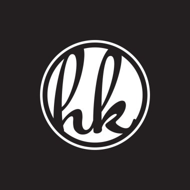 İlk harf logo daire halkası ile