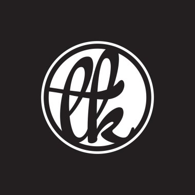 İlk harf logo daire halkası ile