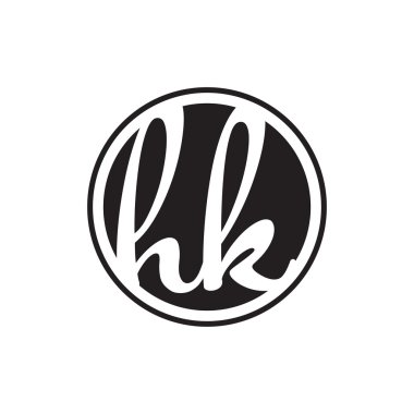 İlk harf logo daire halkası ile