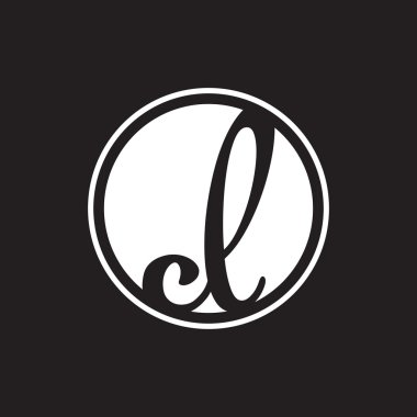 İlk harf logo daire halkası ile