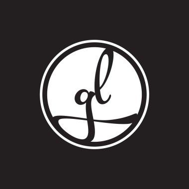 İlk harf logo daire halkası ile