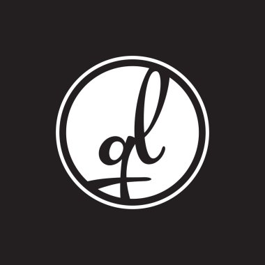 İlk harf logo daire halkası ile