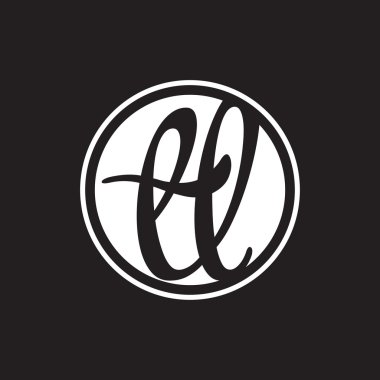 İlk harf logo daire halkası ile