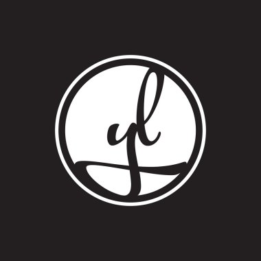 İlk harf logo daire halkası ile