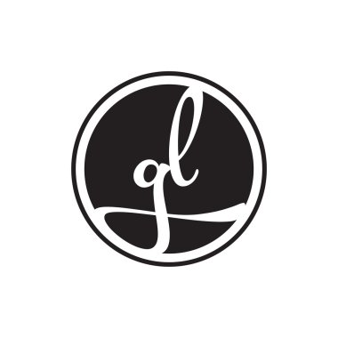 İlk harf logo daire halkası ile