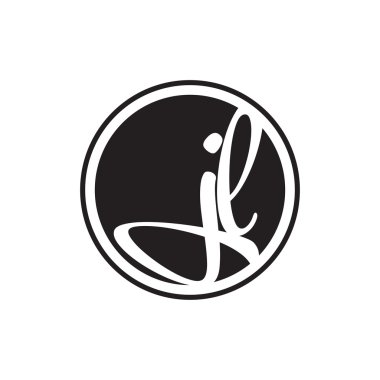 İlk harf logo daire halkası ile