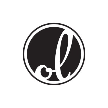 İlk harf logo daire halkası ile