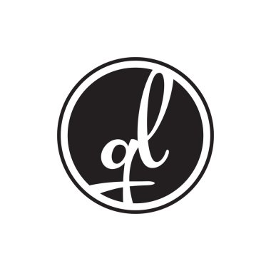 İlk harf logo daire halkası ile