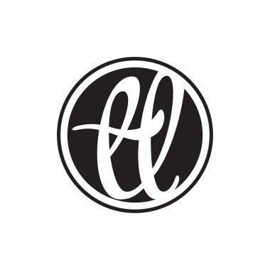 İlk harf logo daire halkası ile