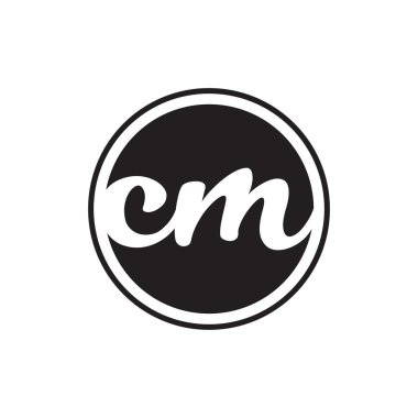 İlk harf logo daire halkası ile