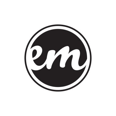 İlk harf logo daire halkası ile