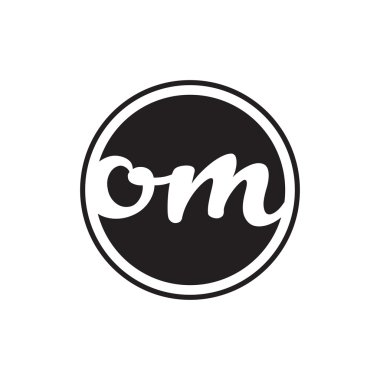 İlk harf logo daire halkası ile