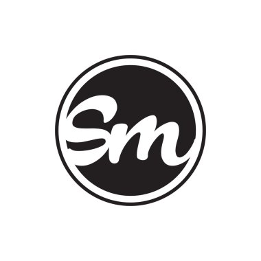 İlk harf logo daire halkası ile