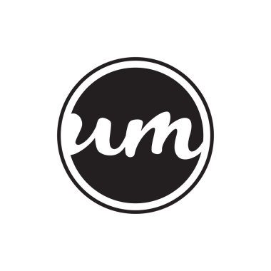 İlk harf logo daire halkası ile