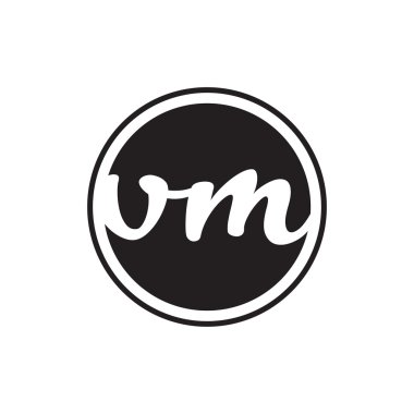 İlk harf logo daire halkası ile