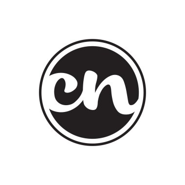 İlk harf logo daire halkası ile