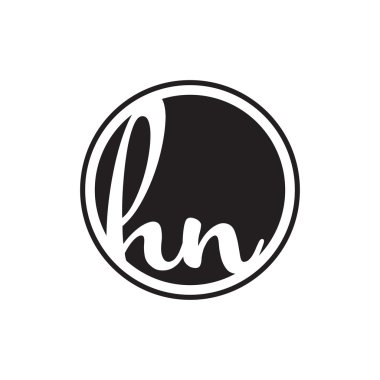 İlk harf logo daire halkası ile