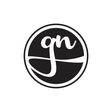 İlk harf logo daire halkası ile