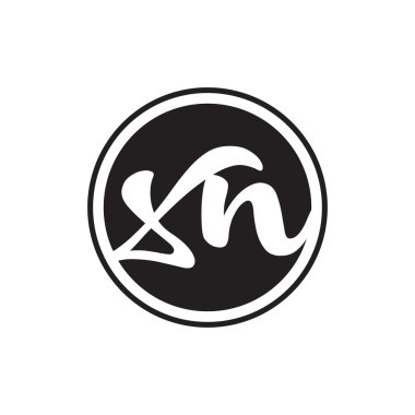 İlk harf logo daire halkası ile