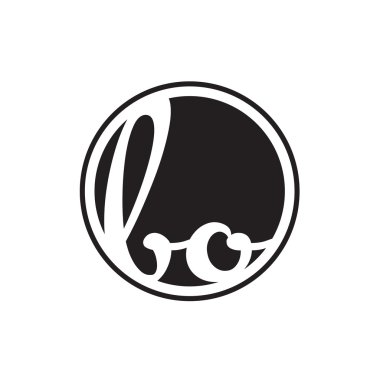 İlk harf logo daire halkası ile