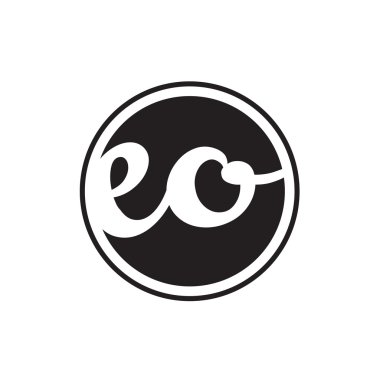 İlk harf logo daire halkası ile