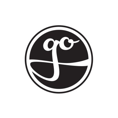 İlk harf logo daire halkası ile