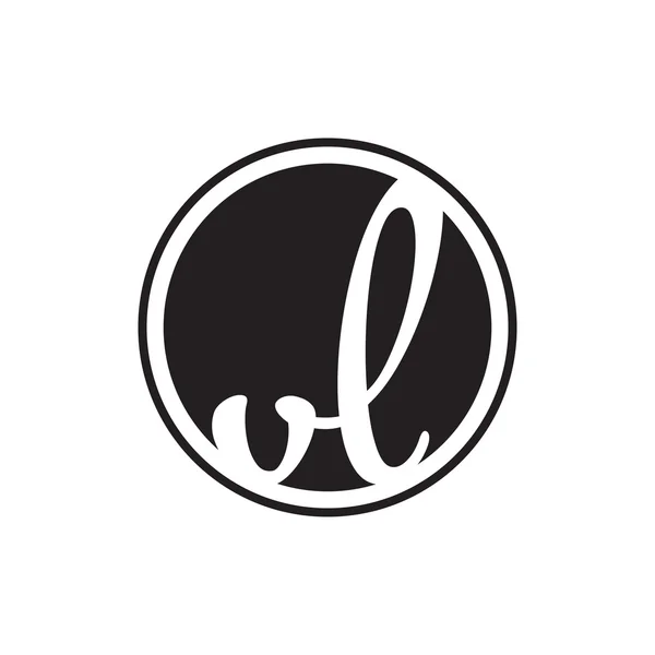 Círculo logotipo carta inicial com anel —  Vetores de Stock