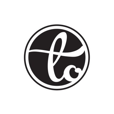 İlk harf logo daire halkası ile