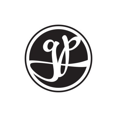 İlk harf logo daire halkası ile