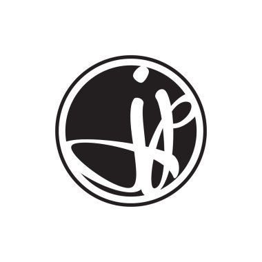 İlk harf logo daire halkası ile