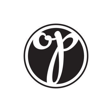 İlk harf logo daire halkası ile