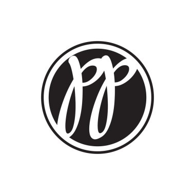 İlk harf logo daire halkası ile