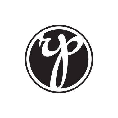 İlk harf logo daire halkası ile