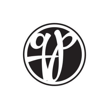 İlk harf logo daire halkası ile