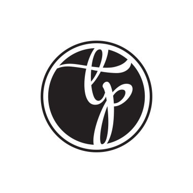 İlk harf logo daire halkası ile