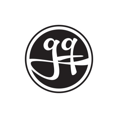 İlk harf logo daire halkası ile