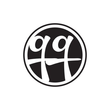 İlk harf logo daire halkası ile