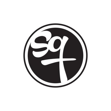 İlk harf logo daire halkası ile