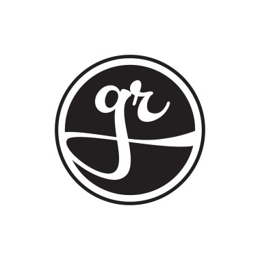 İlk harf logo daire halkası ile