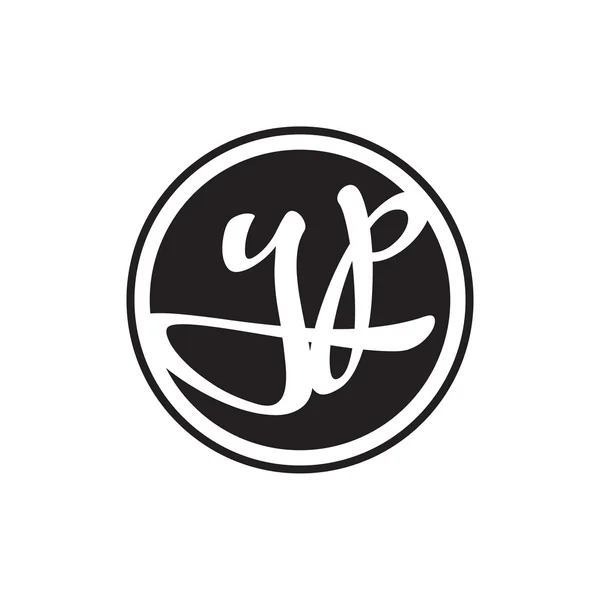 İlk harf logo daire halkası ile — Stok Vektör