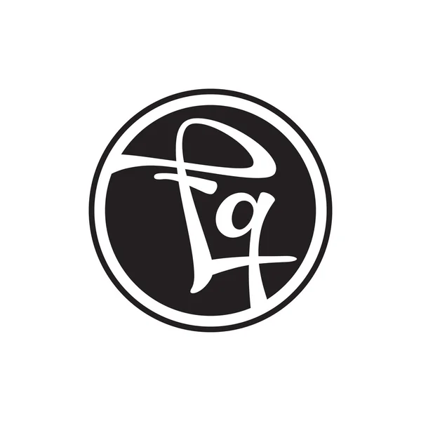 Lettera iniziale logo cerchio con anello — Vettoriale Stock