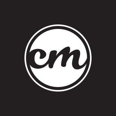 İlk harf logo daire halkası ile