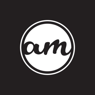 İlk harf logo daire halkası ile