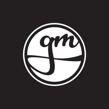 İlk harf logo daire halkası ile