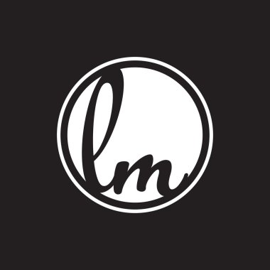 İlk harf logo daire halkası ile