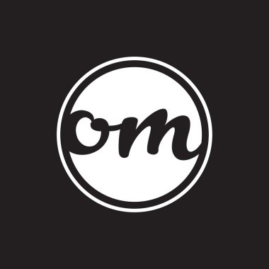 İlk harf logo daire halkası ile