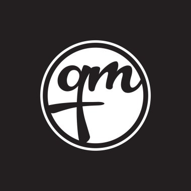 İlk harf logo daire halkası ile