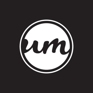 İlk harf logo daire halkası ile